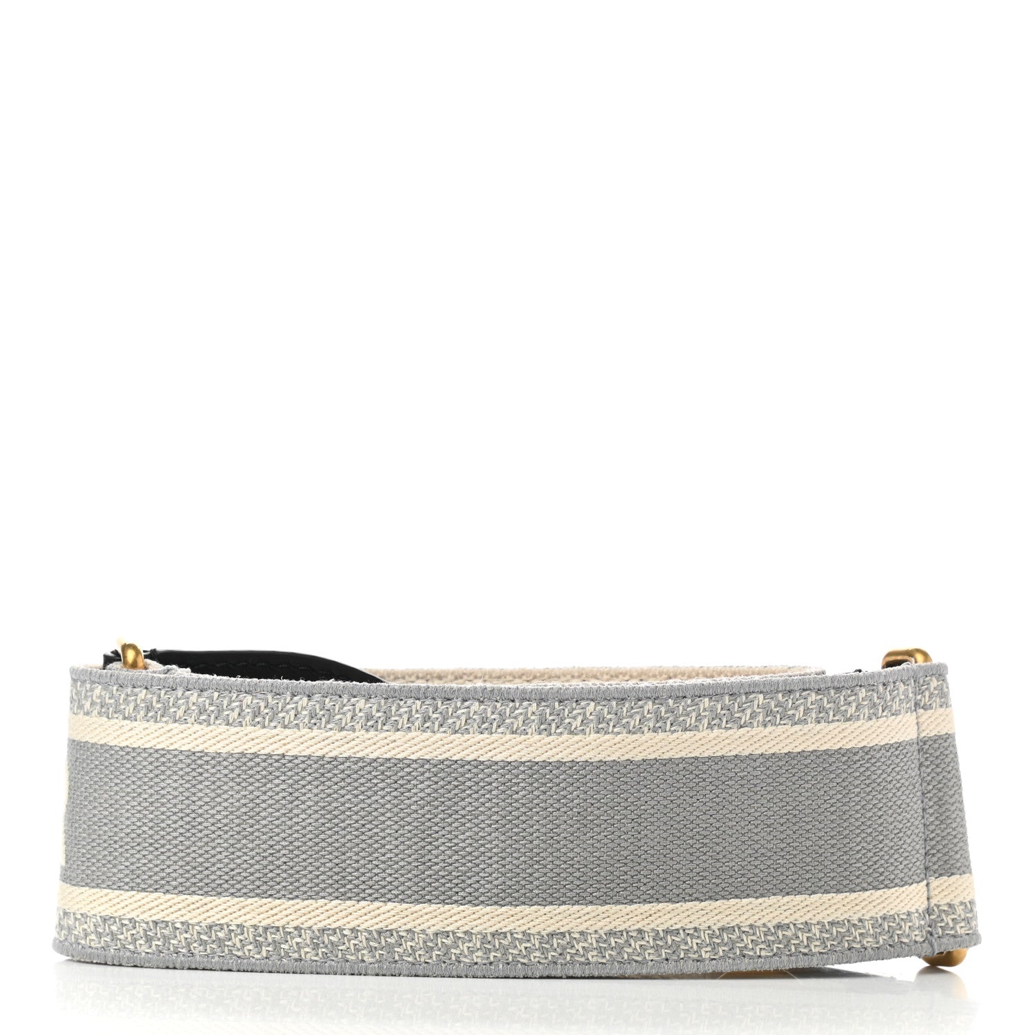 Christian Dior Canvas Embroidered Shoulder Strap Grey 2 of 5