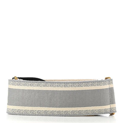 Christian Dior Canvas Embroidered Shoulder Strap Grey 2 of 5