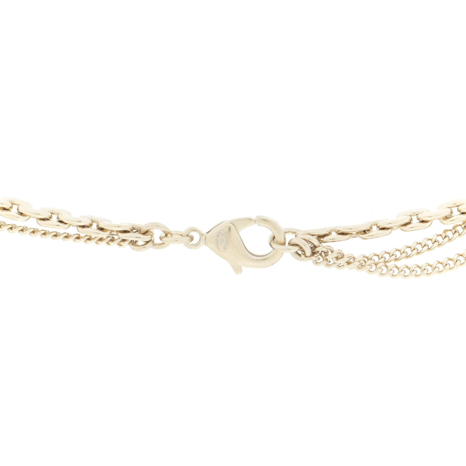 Chanel Crystal CC Multi Strand Chain Necklace Gold 5 of 6