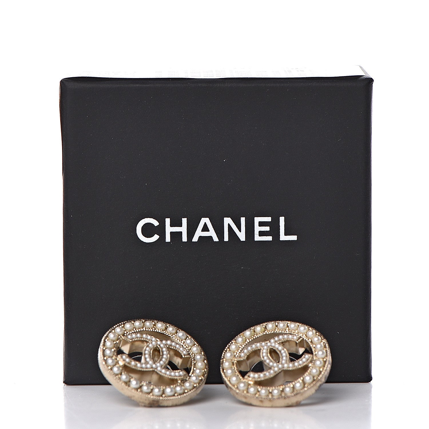 Chanel Pearl CC Round Earrings Gold 8 of 8