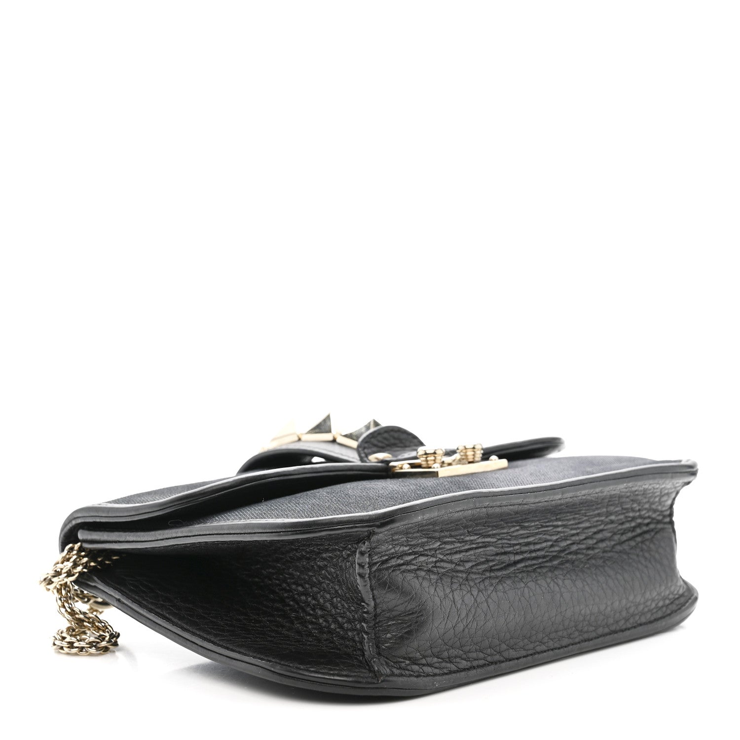 Valentino Garavani Denim Small Glam Lock Rockstud Flap Deep Denim 4 of 10