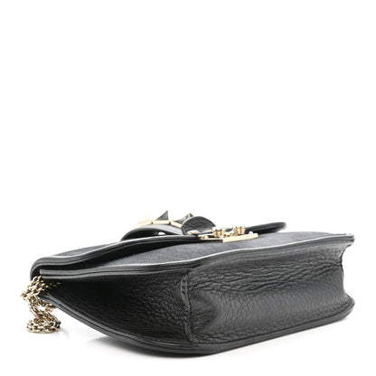 Valentino Garavani Denim Small Glam Lock Rockstud Flap Deep Denim 4 of 10