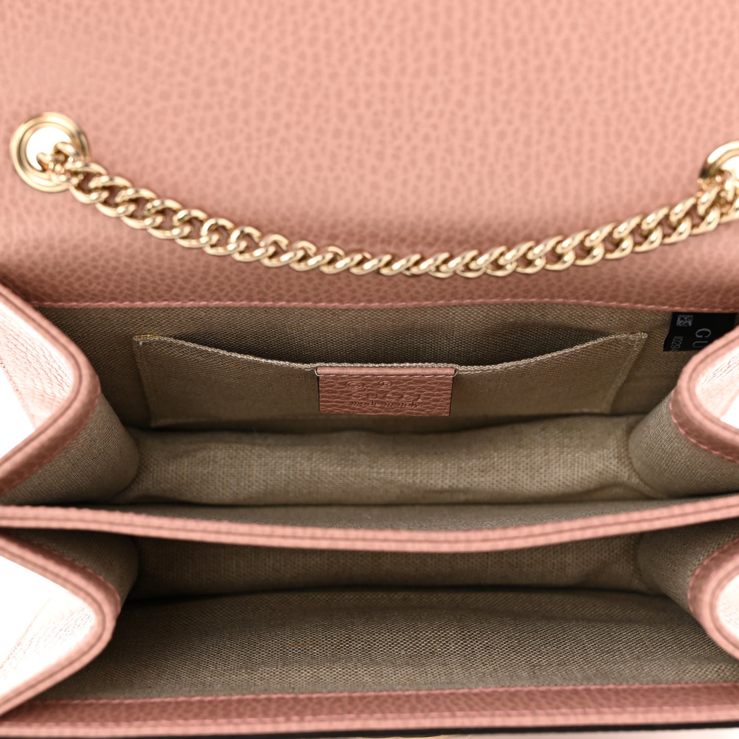 Dollar Calfskin Small Interlocking G Shoulder Bag Soft Pink