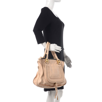 Chloe Calfskin Medium Marcie Satchel Cream 2 of 26