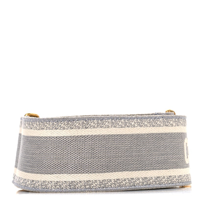 Christian Dior Canvas Embroidered Shoulder Strap Grey 2 of 4