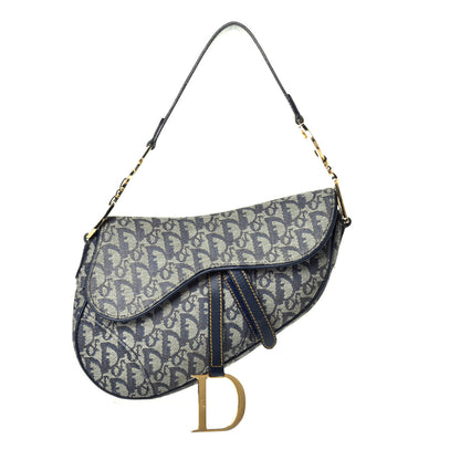 Christian Dior Monogram Saddle Bag Blue 1 of 10