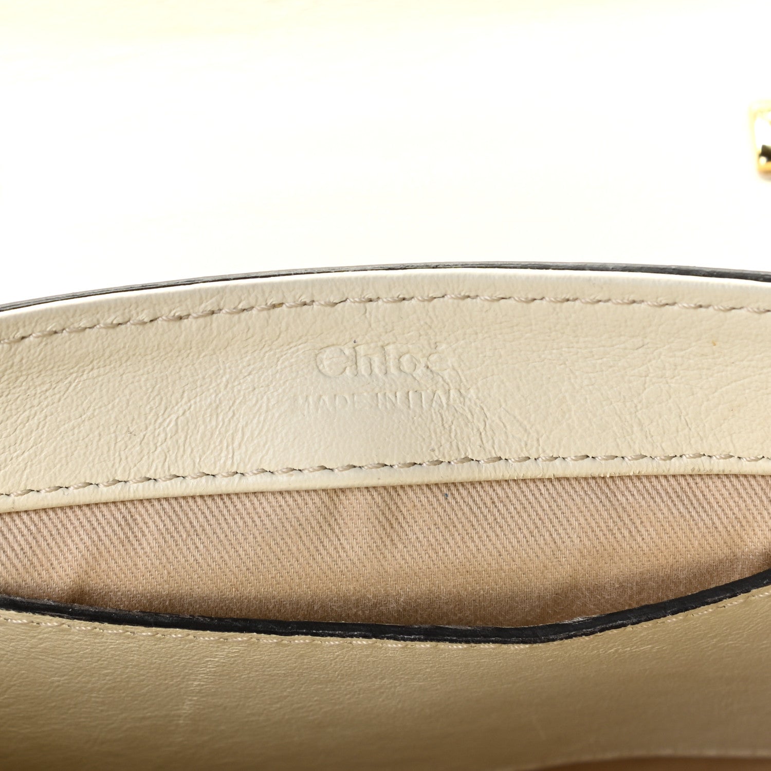 Chloe Smooth Calfskin Patchwork Mini C Bag Natural White 2 of 14