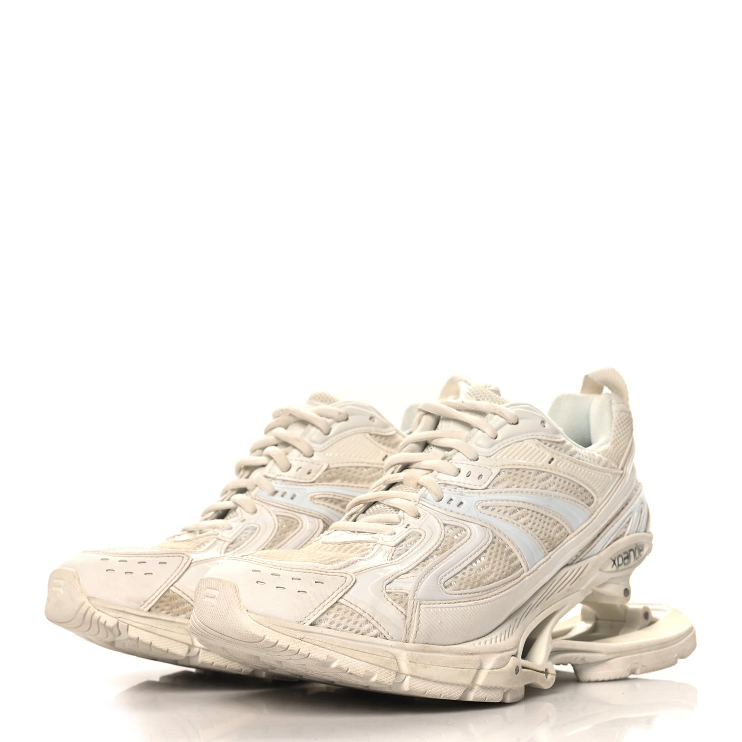 Mesh Rubber Mens X-Pander Sneakers 40 White