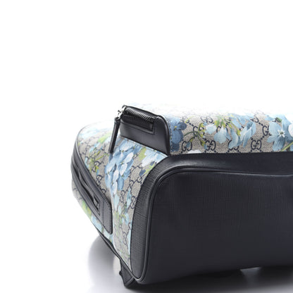 Gucci GG Supreme Monogram Blooms Medium Day Backpack Beige Blue Navy 5 of 9
