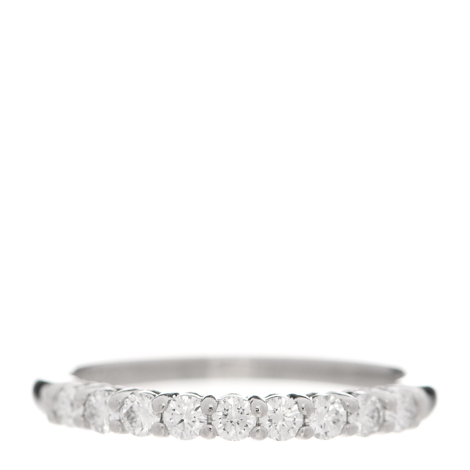 Tiffany Platinum Diamond .25ctw Embrace Half Circle Band Ring 50 5.5 1 of 6