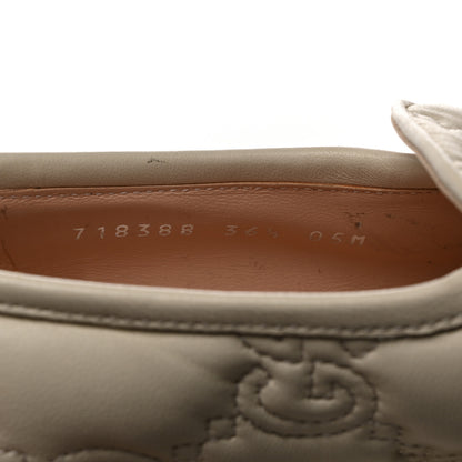 Gucci Nappa Cordovan Lux GG Matelasse Buckled Platform Lug Sole 60mm Loafers 36.5 Milk White 7 of 9