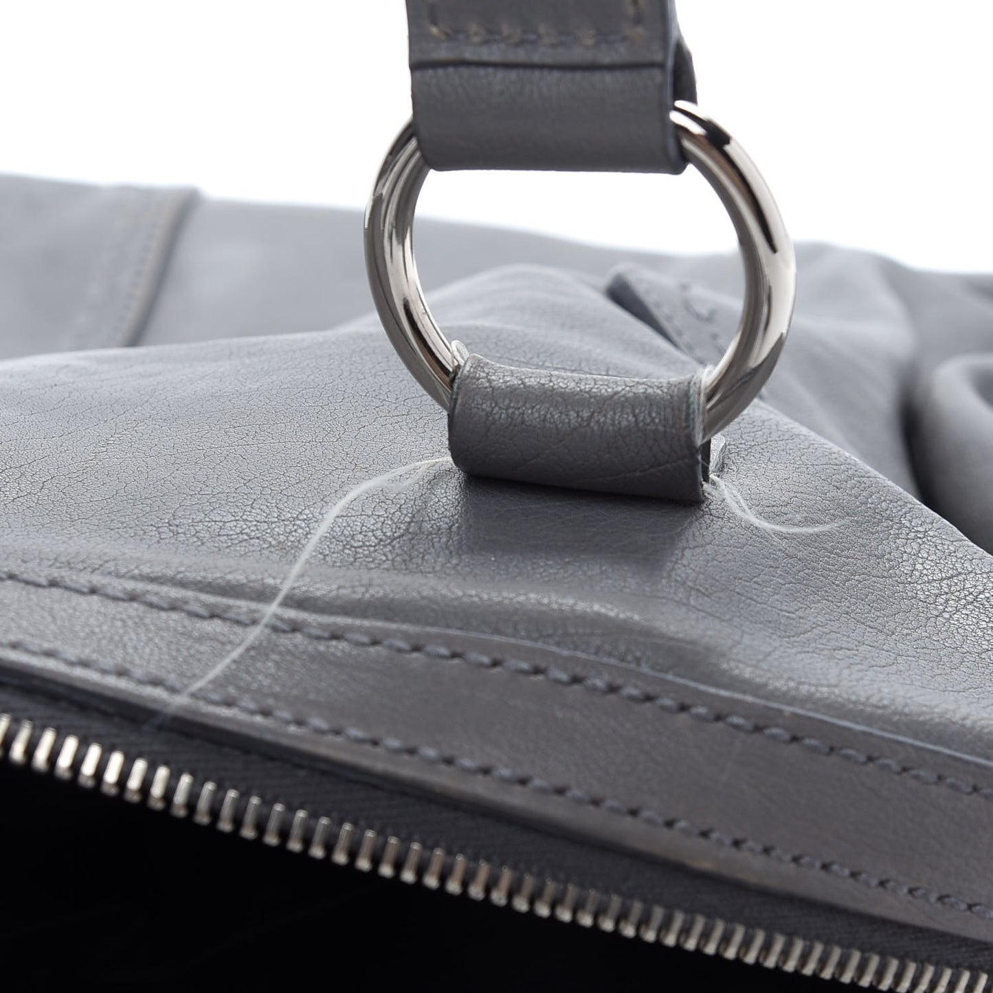 Calfskin Oversized Muse Gray