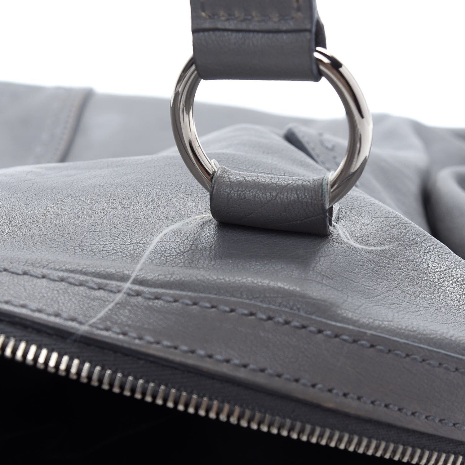Saint Laurent Calfskin Oversized Muse Gray 10 of 11
