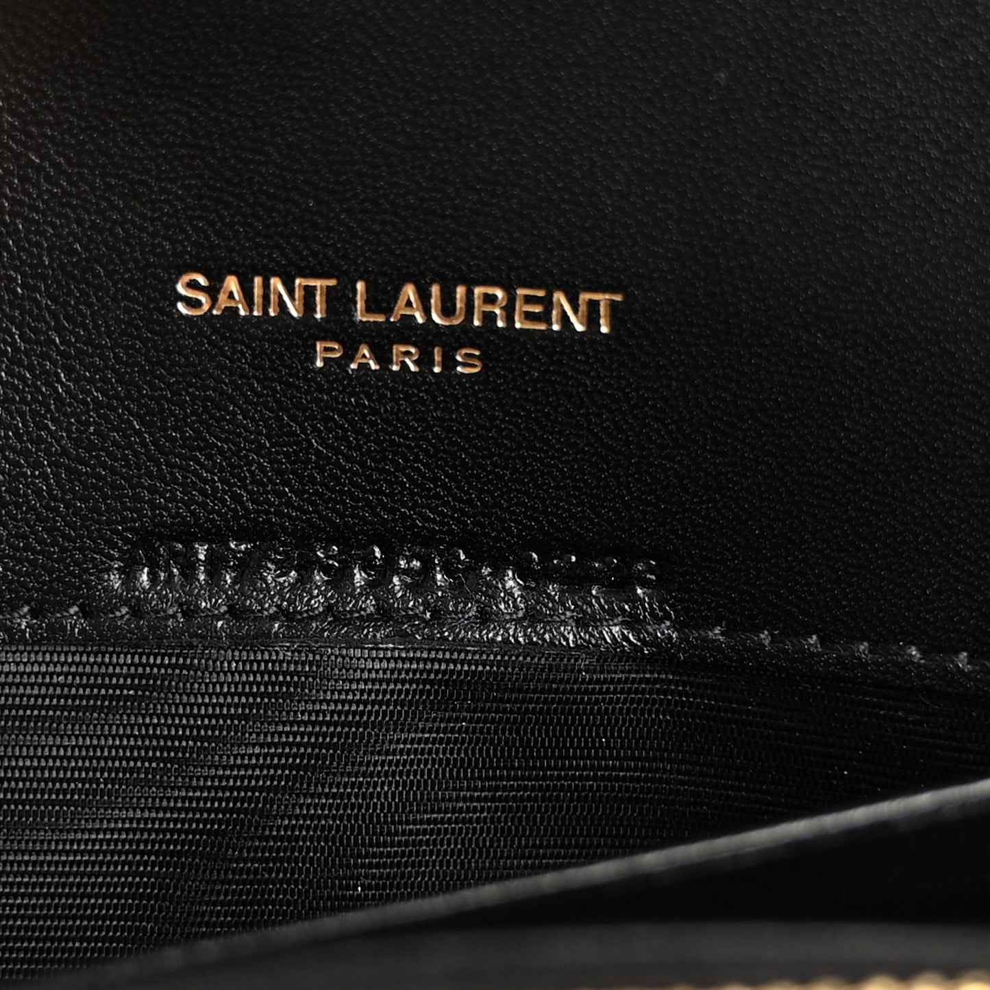 Smooth Calfskin Nappa Monogram Chain Wallet Black