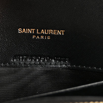 Saint Laurent Smooth Calfskin Nappa Monogram Chain Wallet Black 7 of 13
