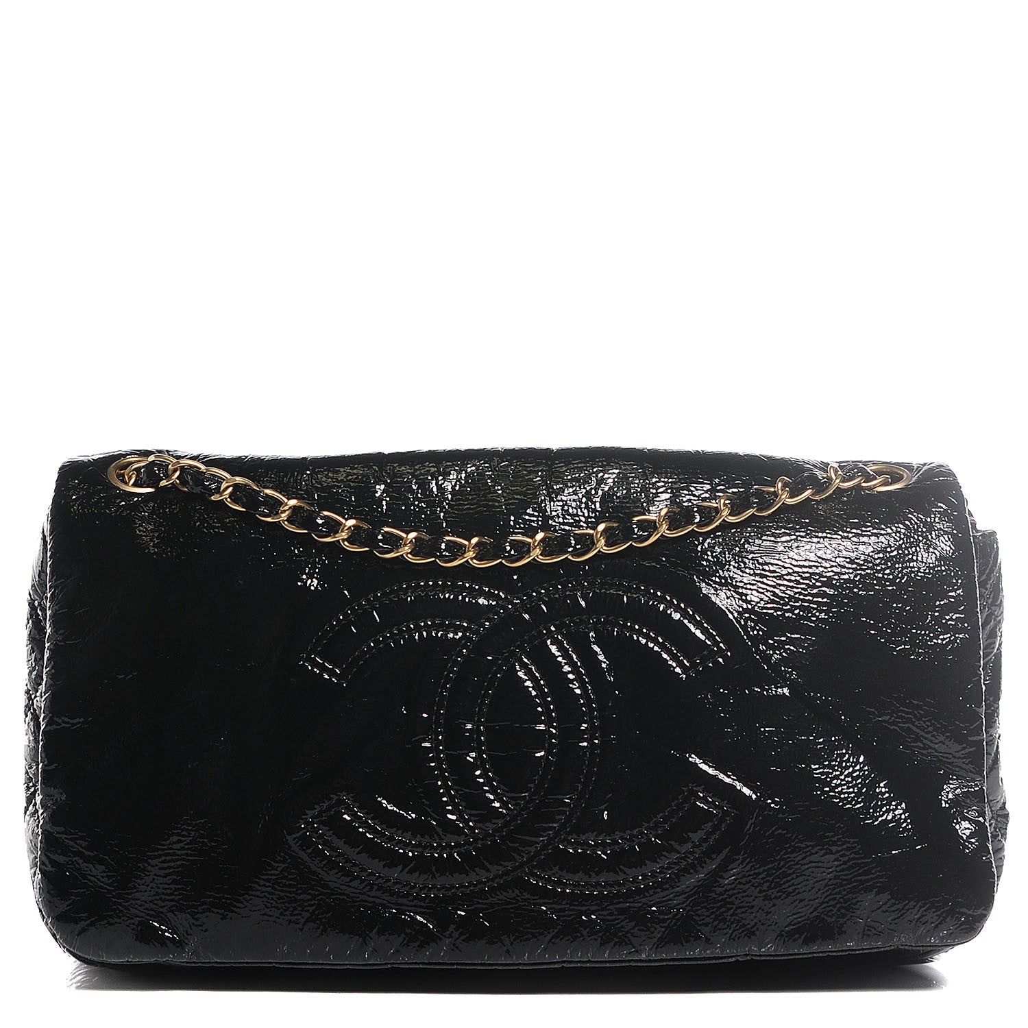 Chanel Vinyl Medium Rock and Chain Flap Black 1 of 7