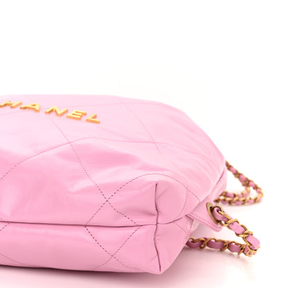 Chanel Shiny Calfskin Quilted Chanel 22 Backpack Lilac 9 of 9