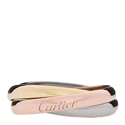 Cartier 18K Pink Yellow White Gold Small Trinity Ring 54 7 1 of 5