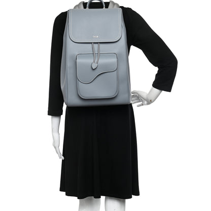 Christian Dior Grained Calfskin Saddle Drawstring Backpack Deep Grey 2 of 10