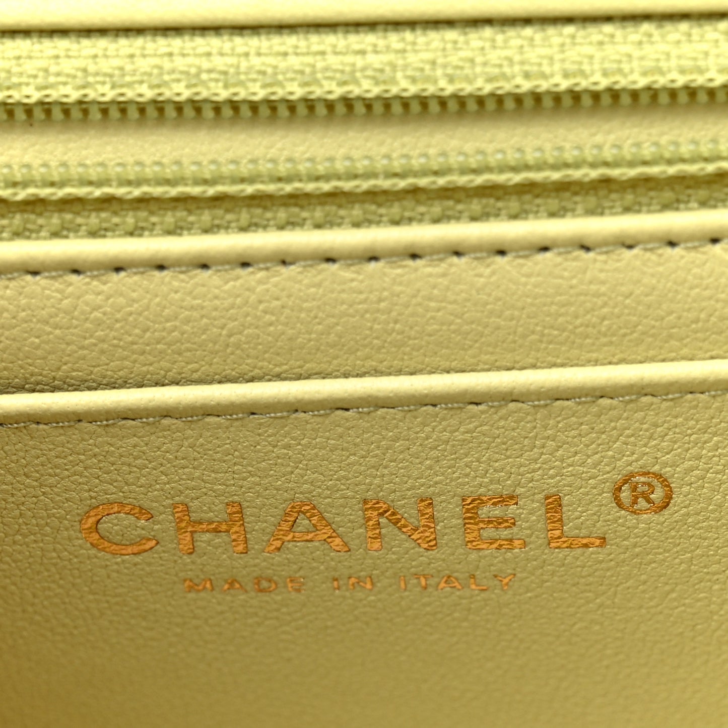 Lambskin Quilted Mini Rectangular Flap Light Green