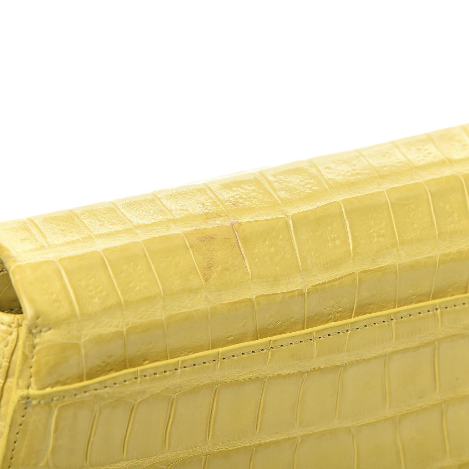 Nancy Gonzalez Crocodile Round Flap Top Crossbody Yellow 11 of 13