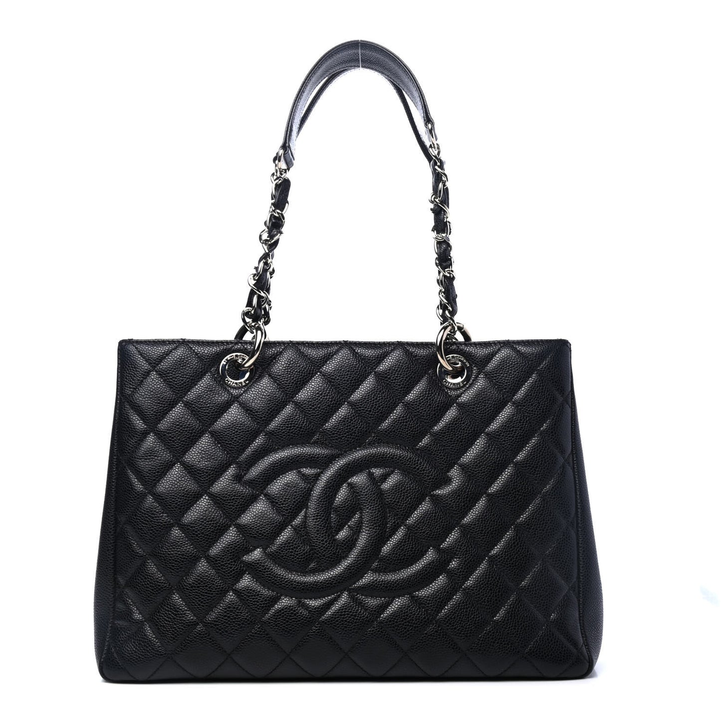 Caviar Quilted Grand Shopping Tote GST Black