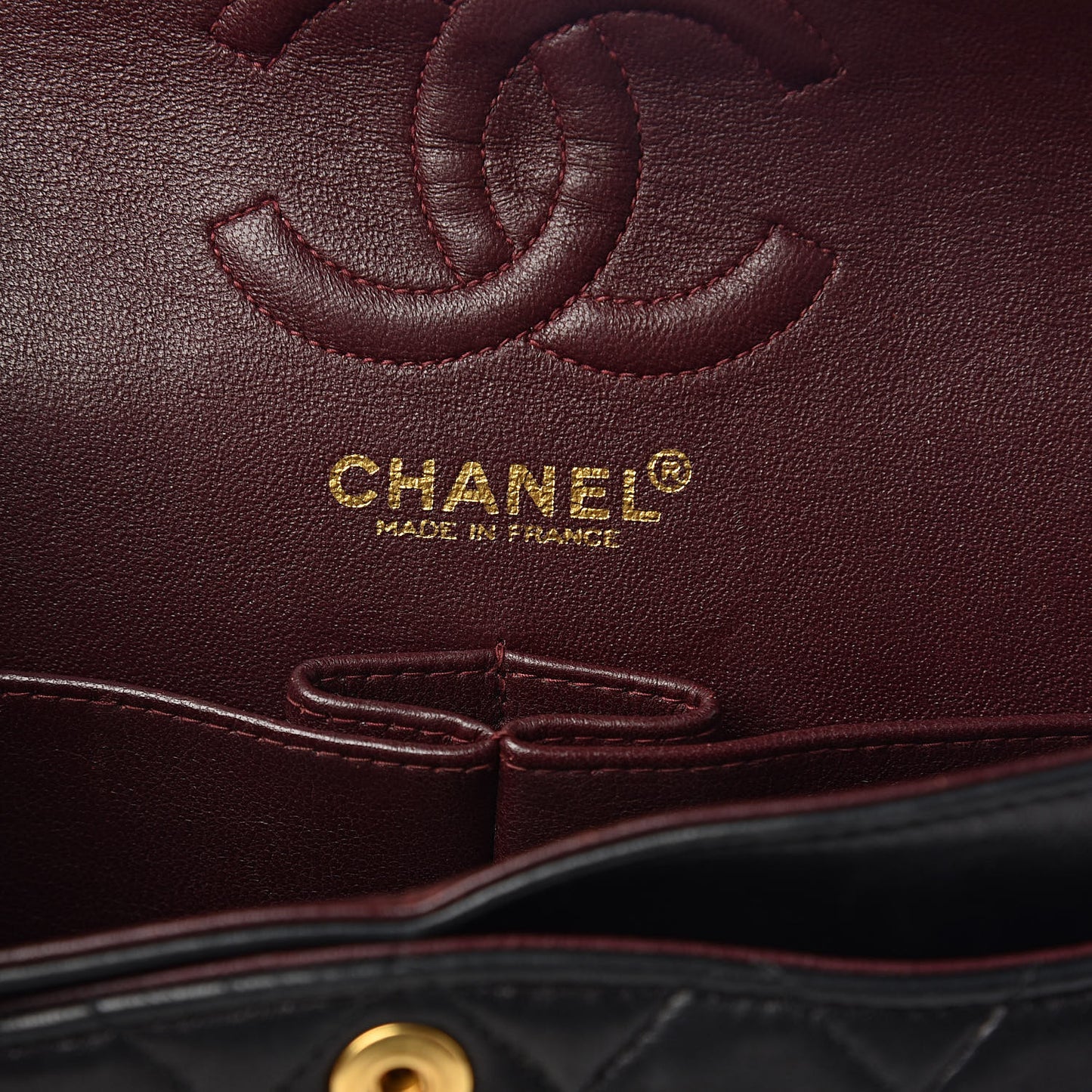 Lambskin Quilted Small Double Flap Black