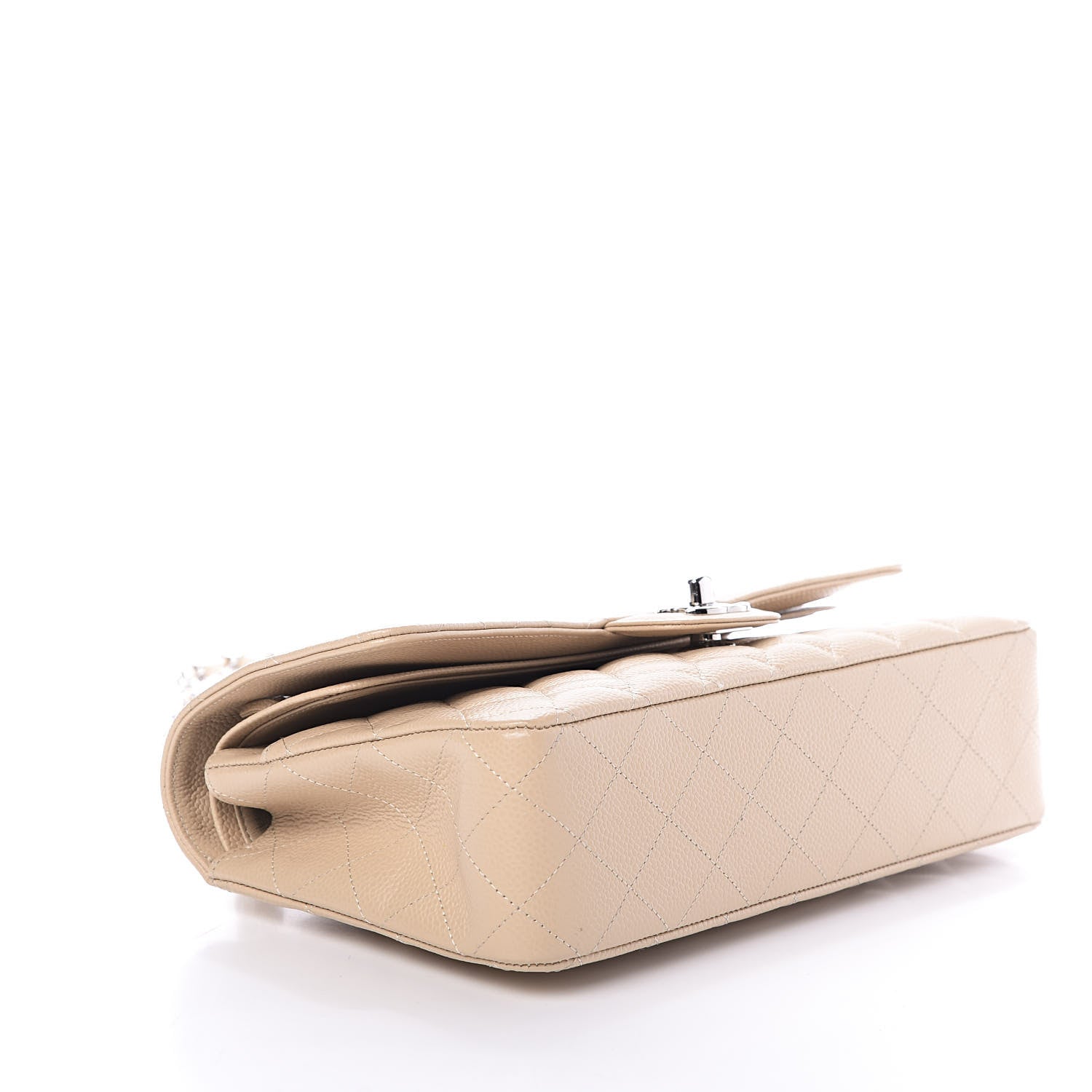 Chanel Caviar Quilted Medium Double Flap Beige 4 of 10