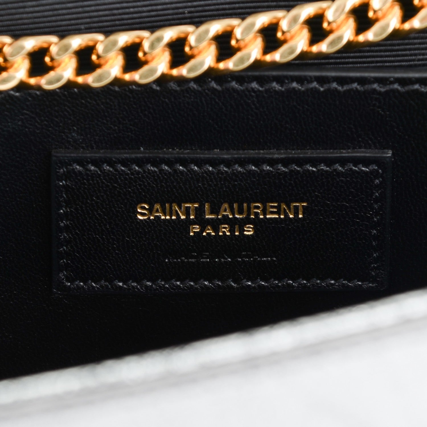 Saint Laurent Metallic Calfskin Medium Classic Monogram Kate Tassel Satchel Silver 6 of 6