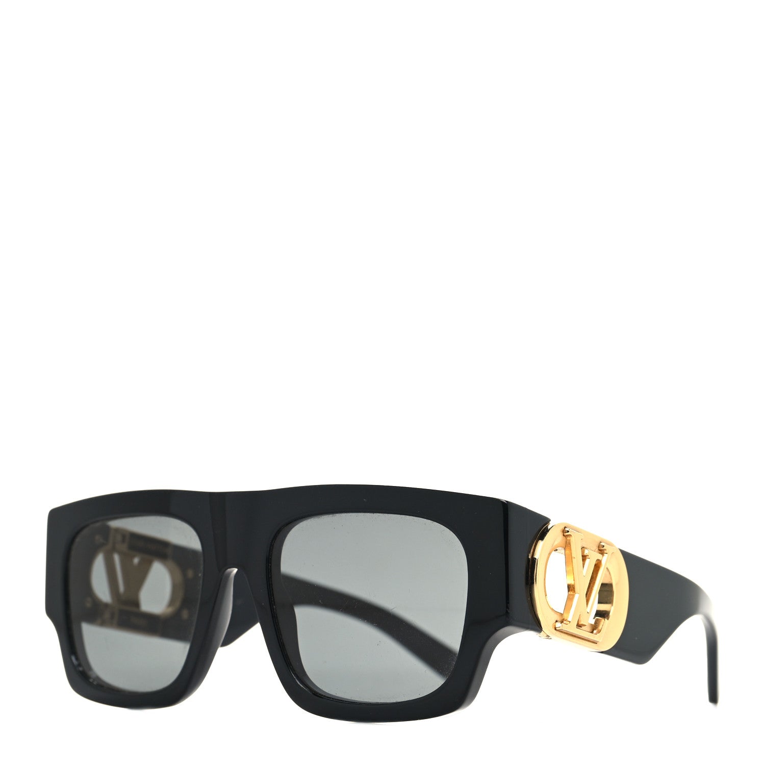 Louis Vuitton Acetate LV Link Square Sunglasses Black 1 of 7