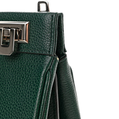 Gucci Grainy Calfskin Small Zumi Top Handle Bag Vintage Green 11 of 11