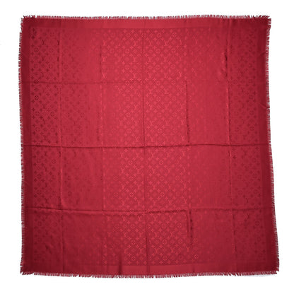 Louis Vuitton Silk Wool Monogram Shawl Pomme D'Amour 1 of 4
