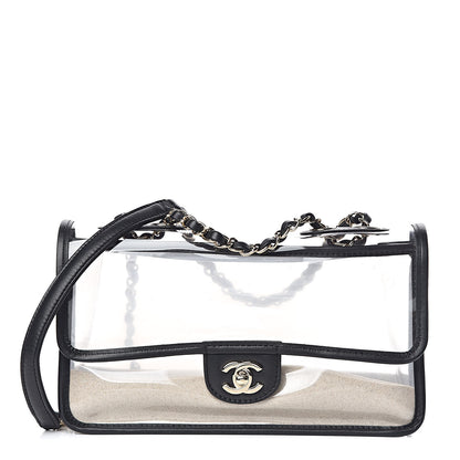 Chanel Lambskin PVC Medium Coco Sand Flap Black 1 of 10