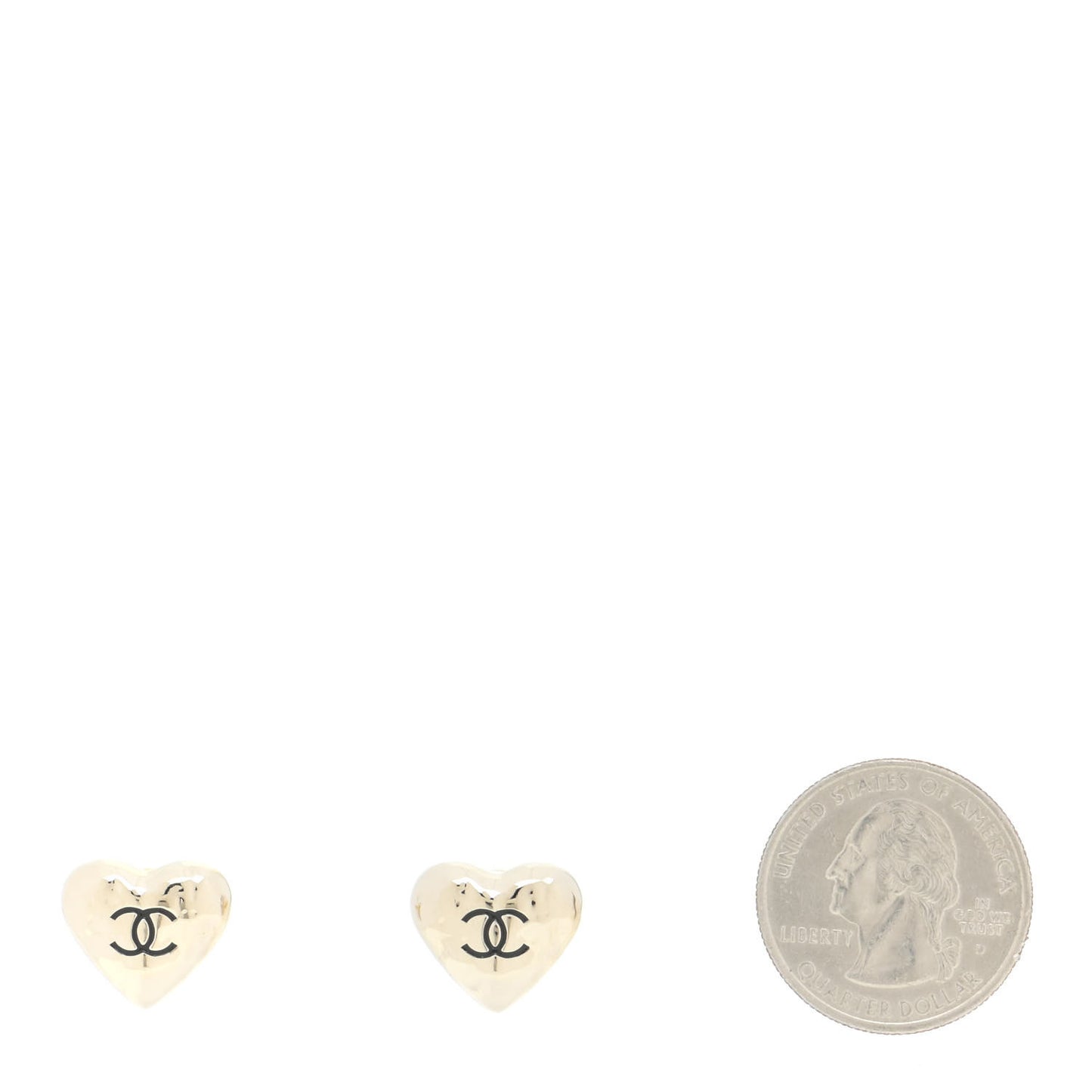 CC Heart Earrings Gold