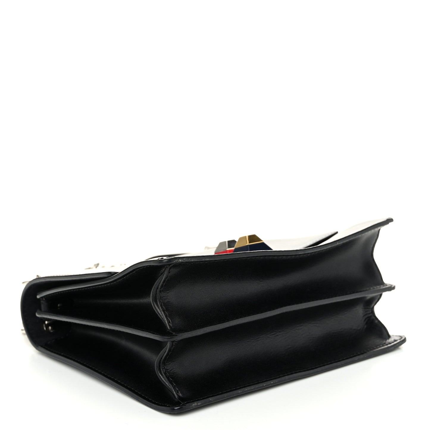 Vitello Liberty Studded Small Kan I Shoulder Bag Black Multicolor