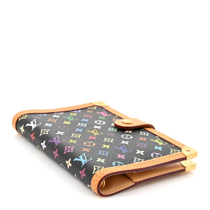 Louis Vuitton Monogram Multicolor Small Ring Agenda Cover Black 4 of 10