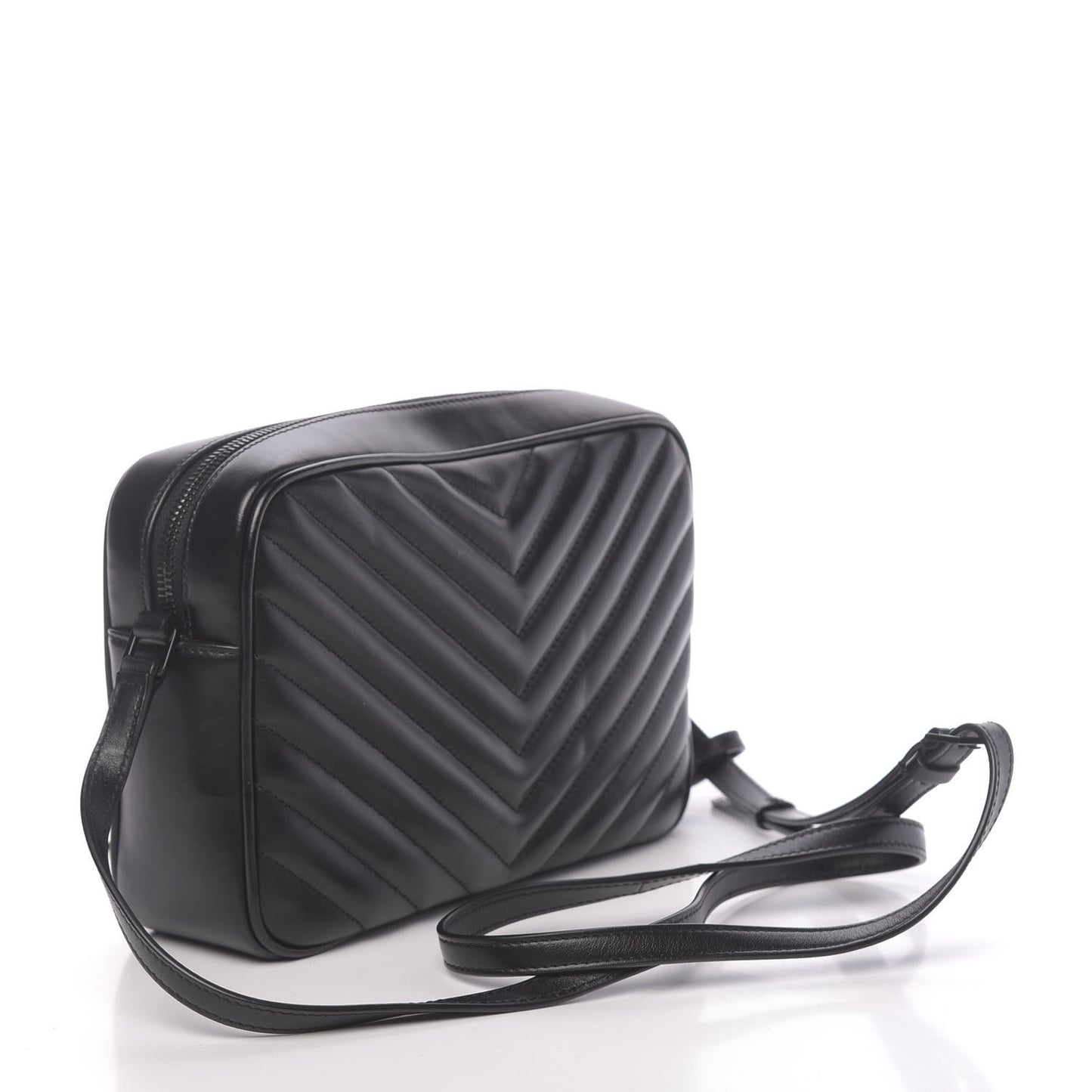 Calfskin Matelasse Monogram Lou Camera Bag Black