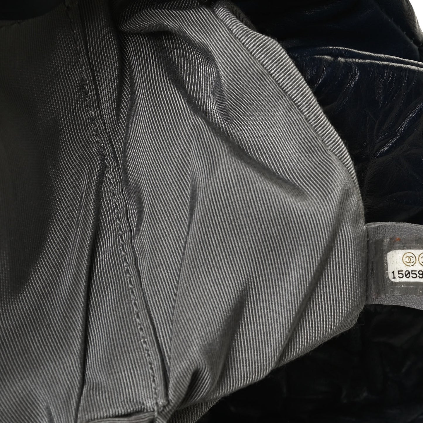 Calfskin Ultra Stitch Oversize Flap Navy