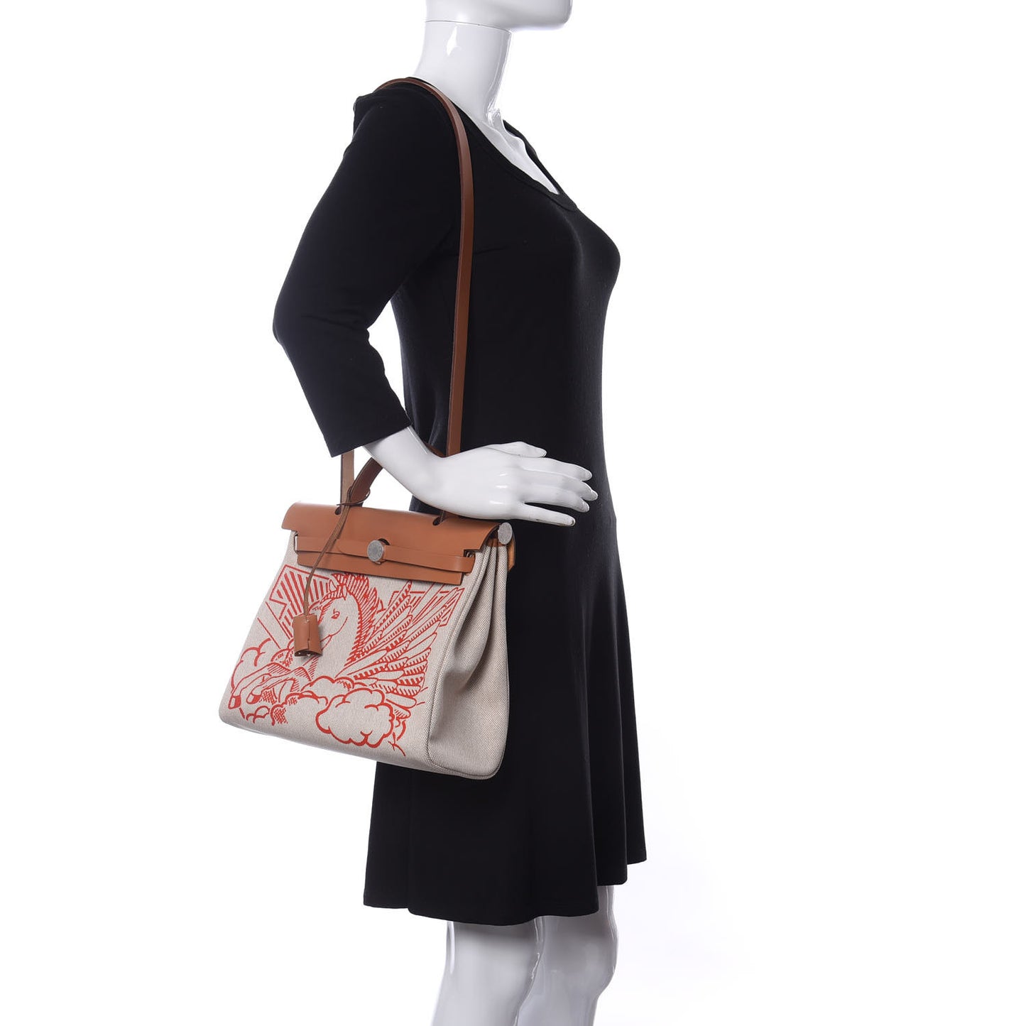 Vache Hunter Toile Pegase Pop Herbag Zip Retourne 31 PM Capucine Ecru