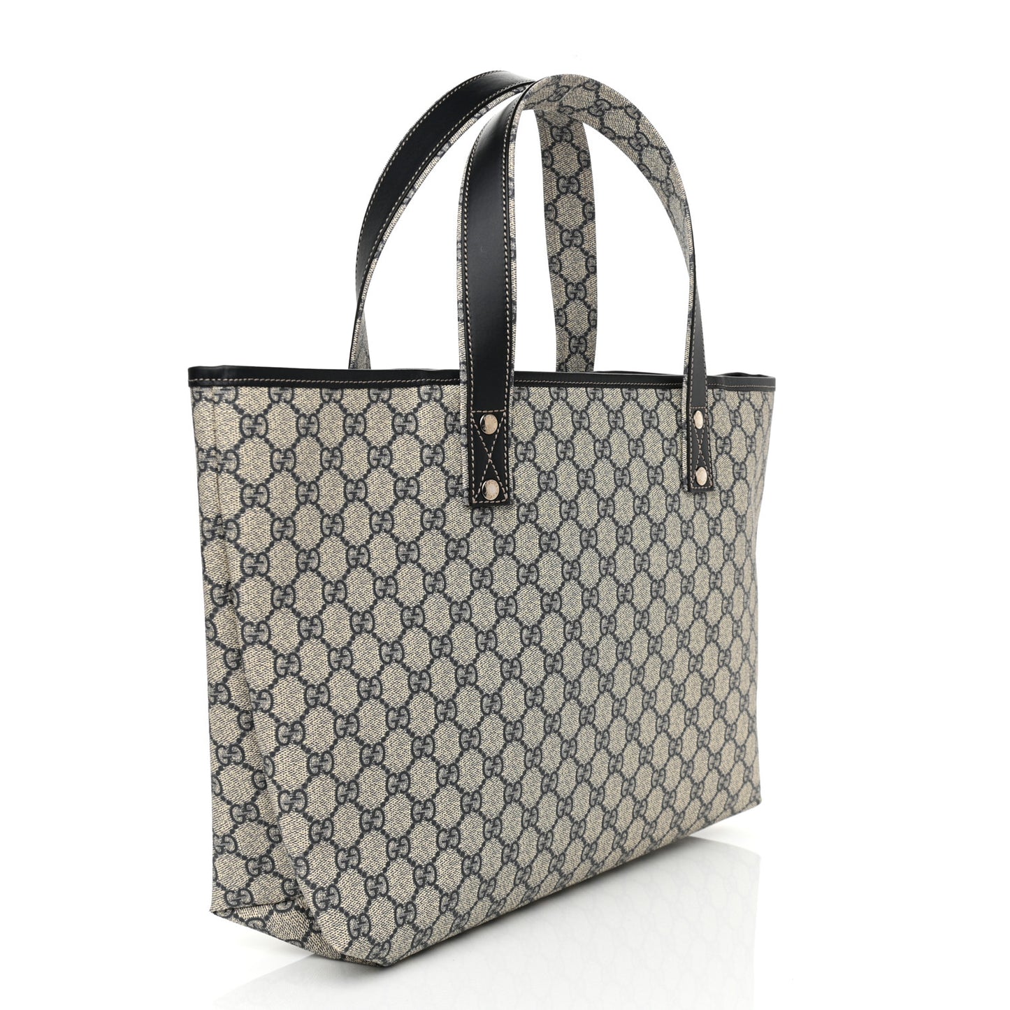 GG Plus Monogram Medium Signature Web Loop Tote Navy