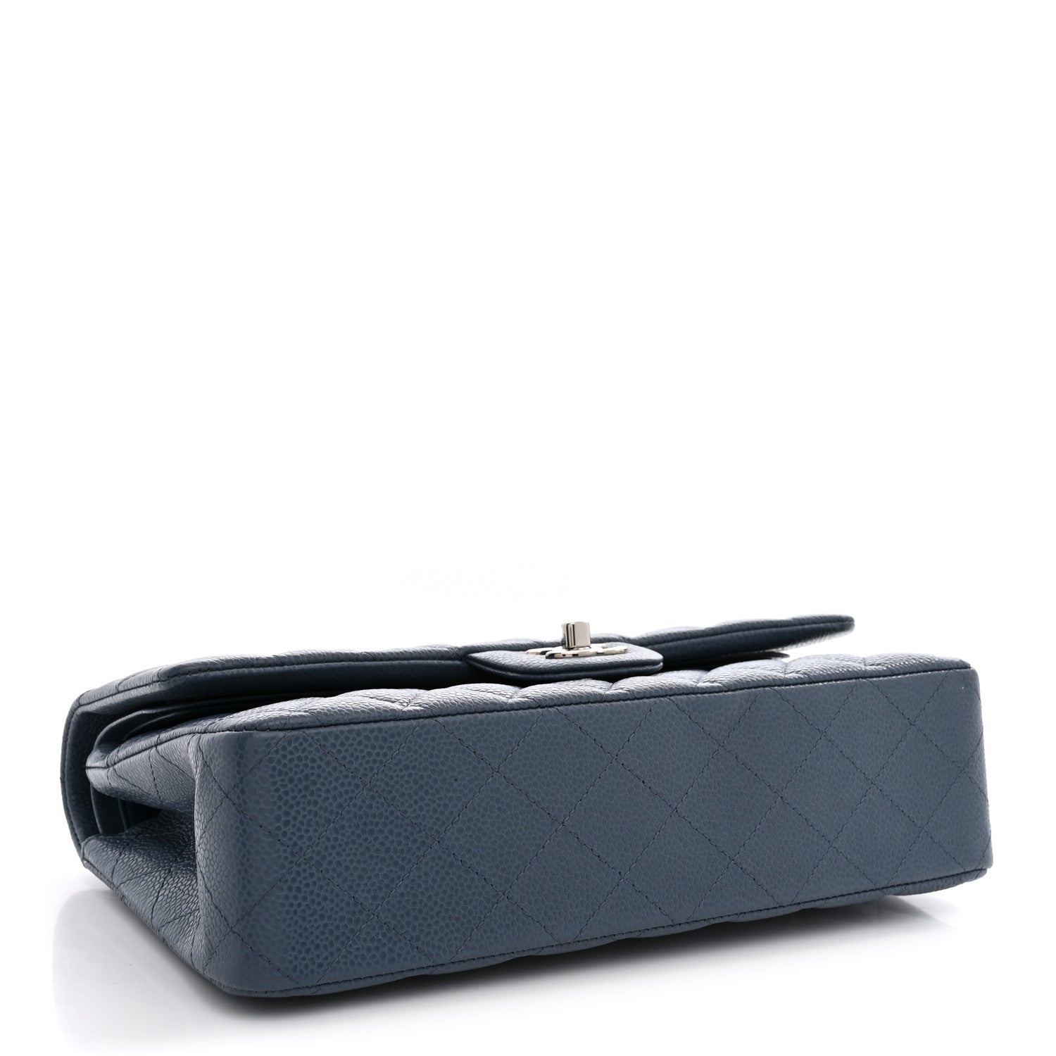 Chanel Caviar Quilted Medium Double Flap Blue 4 of 11