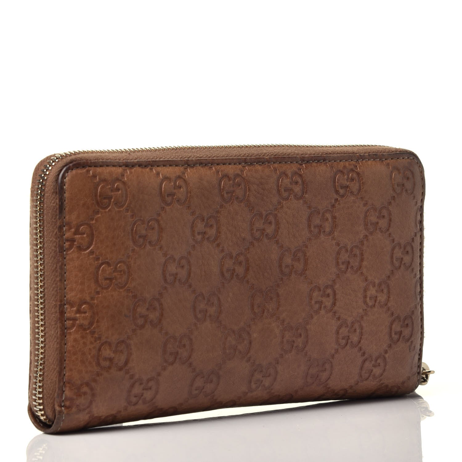 Gucci Guccissima Bamboo Tassel Zip Around Wallet Natural Brown 3 of 8
