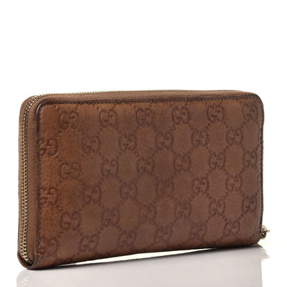 Gucci Guccissima Bamboo Tassel Zip Around Wallet Natural Brown 3 of 8