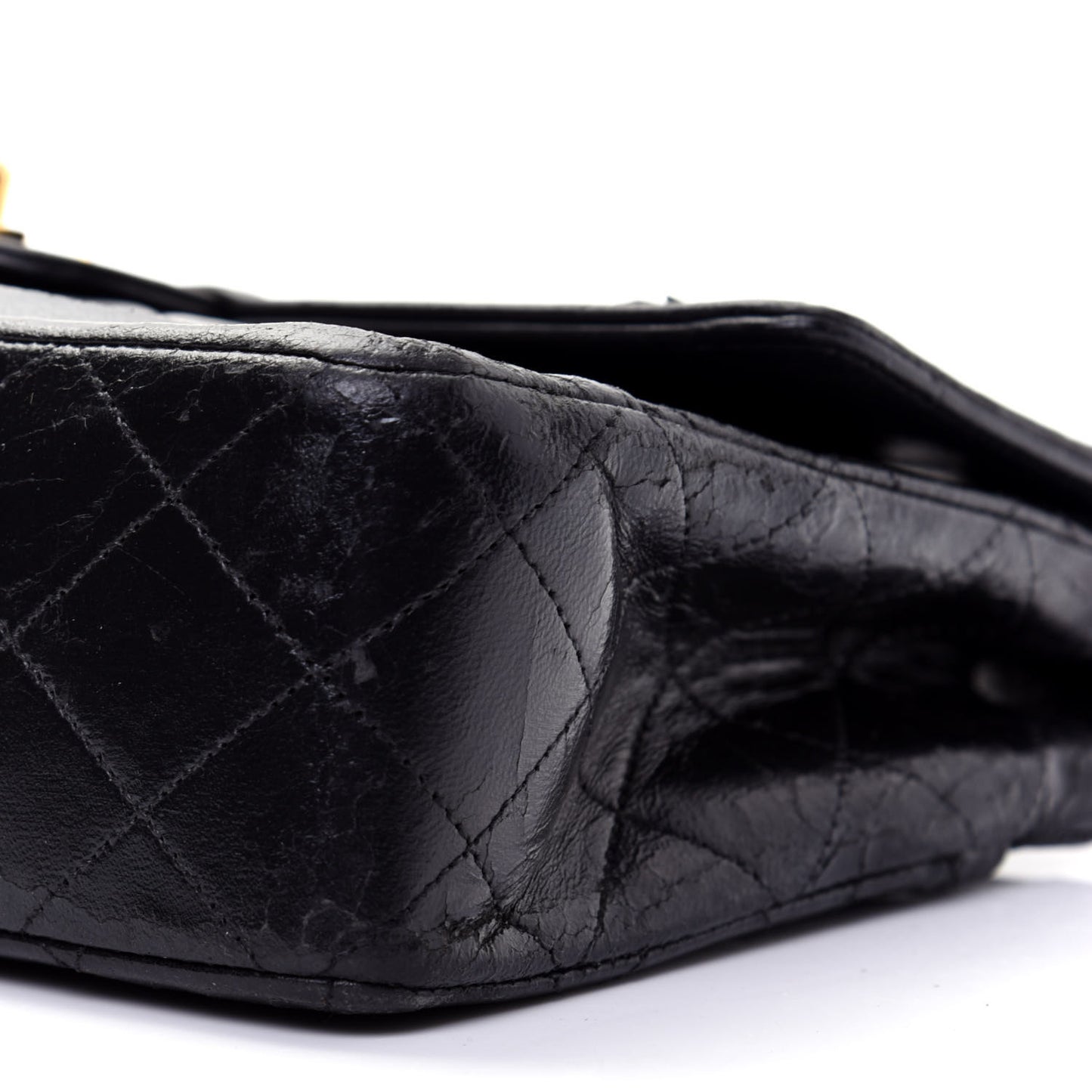 Lambskin Quilted Medium Single Flap Black