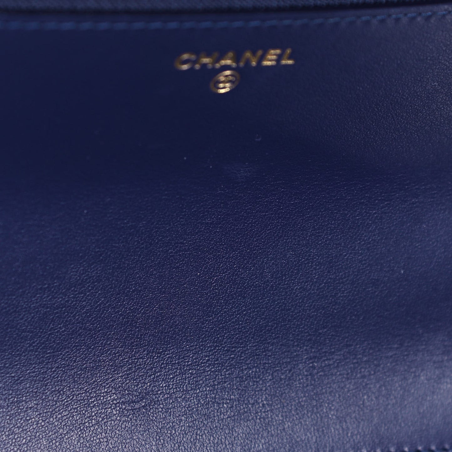 Denim Quilted Chanel 19 Wallet On Chain WOC Blue