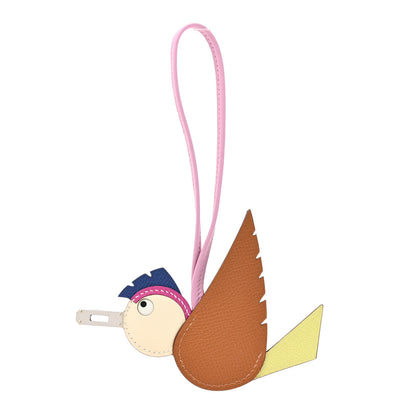 Hermes Epsom Swift Chevre Mysore Birdy Bag Charm Mauve Sylvestre Magnolia Jaune Bourgeon Gold Craie 1 of 5