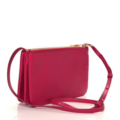 Celine Lambskin Small Trio Crossbody Bag Fuchsia 2 of 10