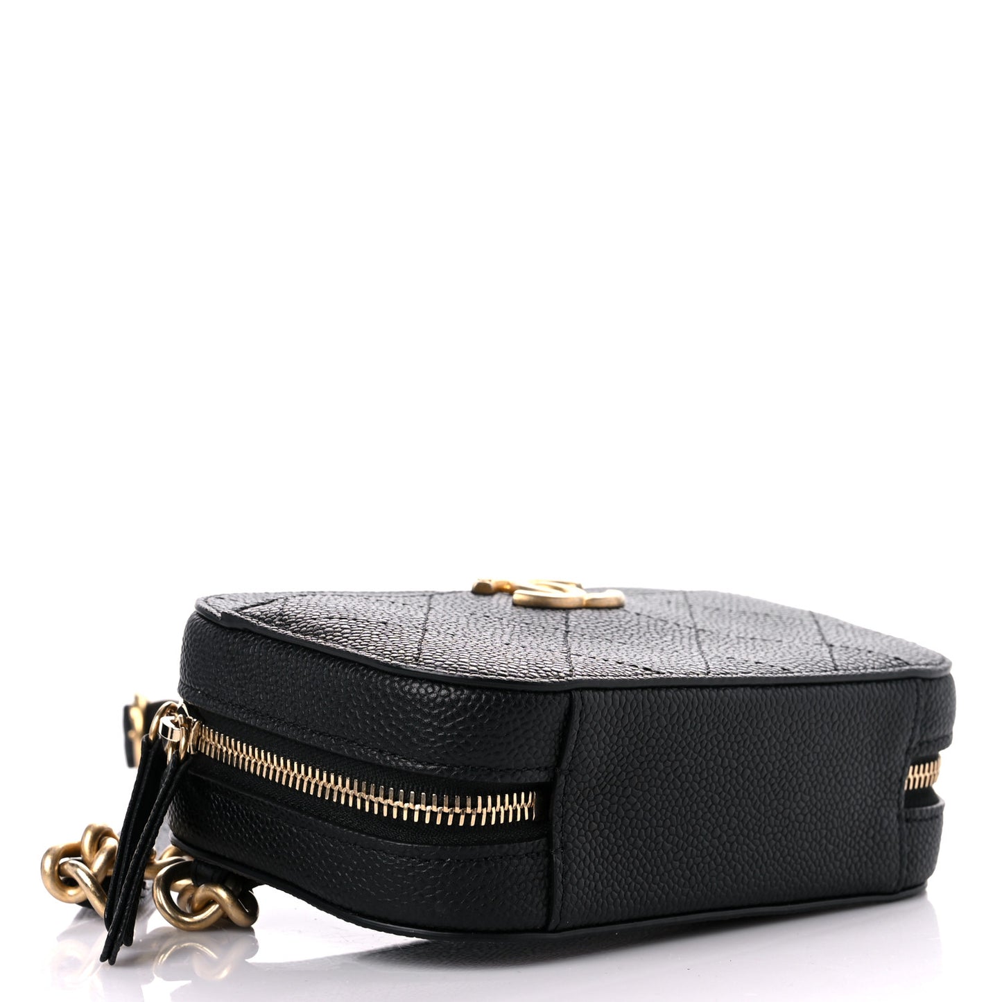 Caviar Quilted Waist Bag Black