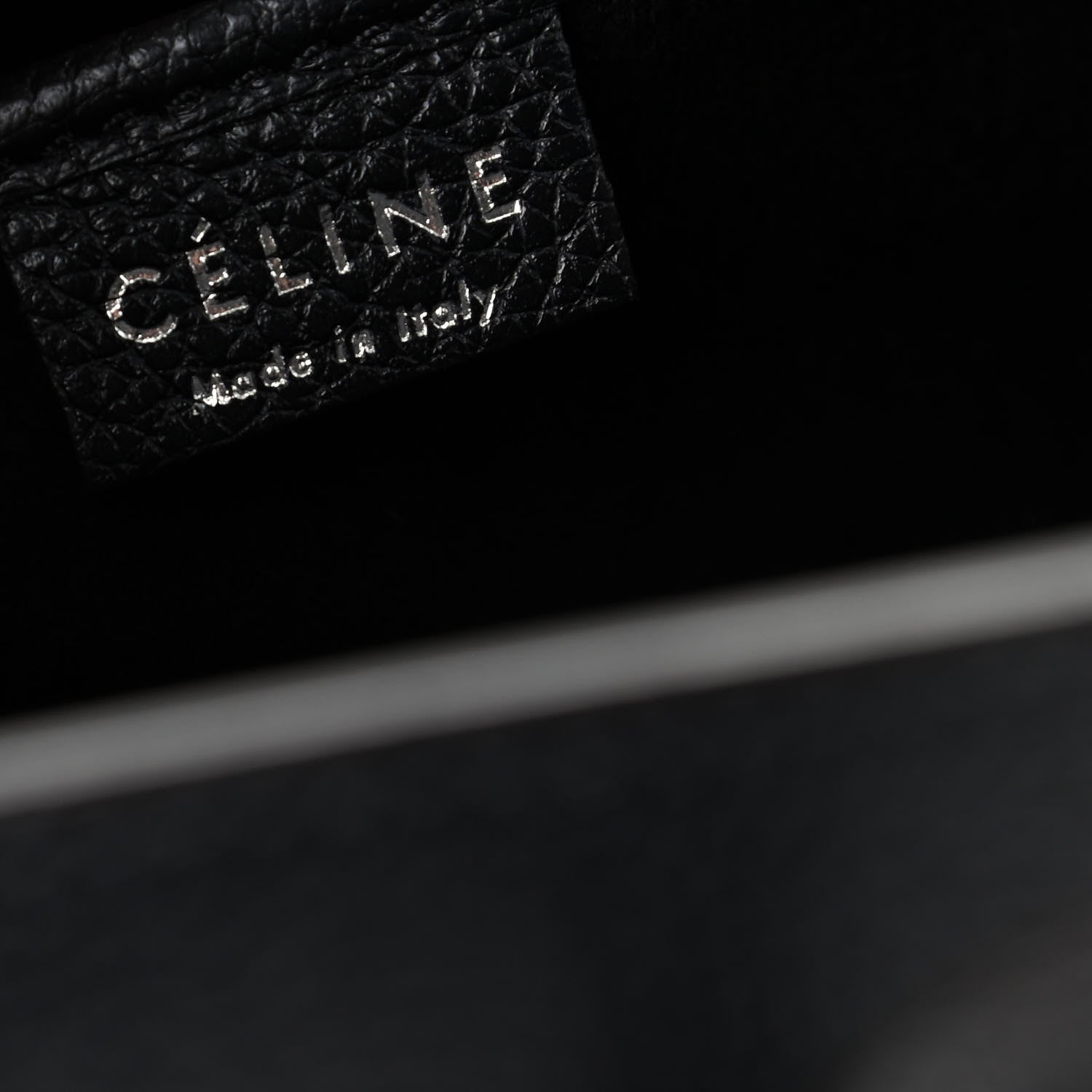 Celine Drummed Calfskin Nano Luggage Black 8 of 9