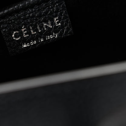 Celine Drummed Calfskin Nano Luggage Black 8 of 9